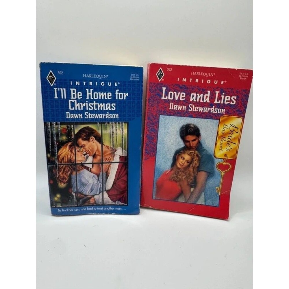 2 Book Lot Dawn Stewardson Love And Lies Ill Be Home For Christmas Romance Novel